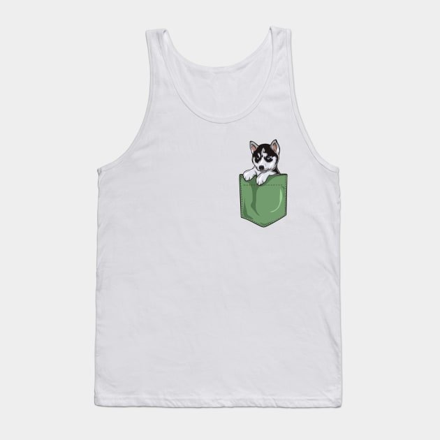 Husky Tank Top by Pocket Puss